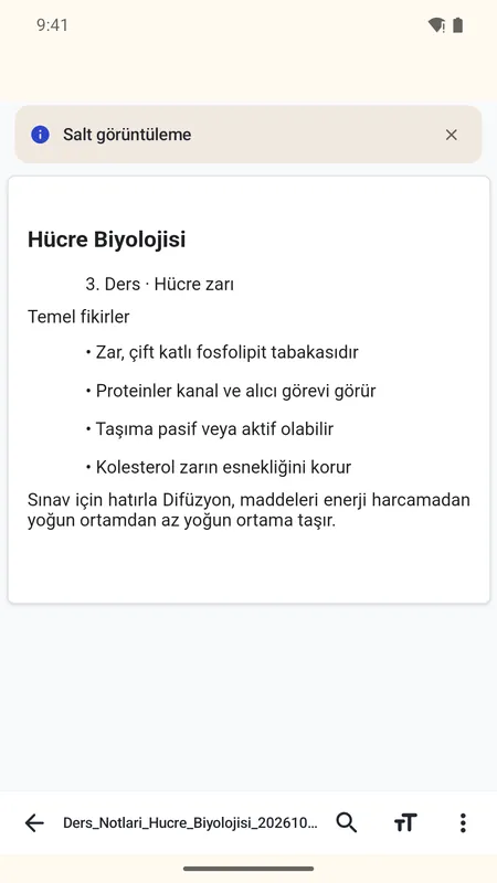 OmniDoc ekranı: Sonucu kontrol et